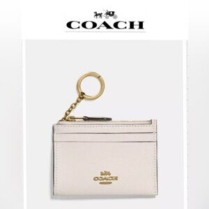 Coach Mini Skinny lD Case Gold/Chalk #88250. NWT